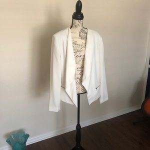 Off white open front blazer